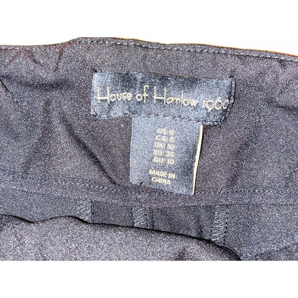 House Of Harlow 1960 Black Pull On Dark Wash Flared Pants Women's Size 6 - Picture 11 of 11